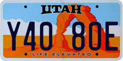 UT license plate Y408OE