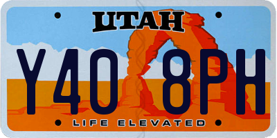 UT license plate Y408PH