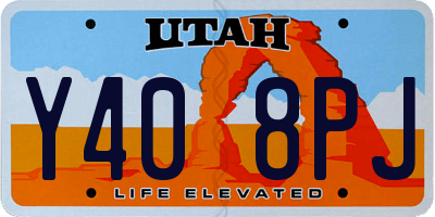 UT license plate Y408PJ