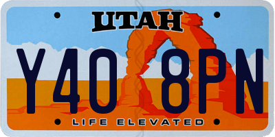 UT license plate Y408PN