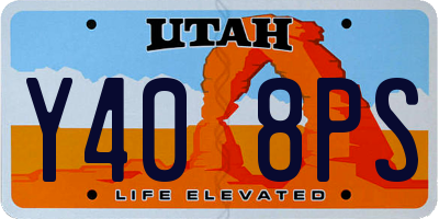 UT license plate Y408PS