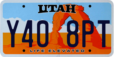 UT license plate Y408PT
