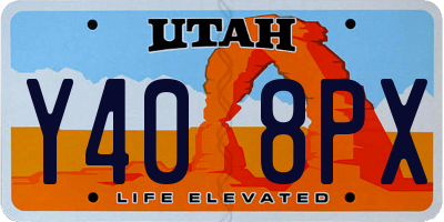UT license plate Y408PX