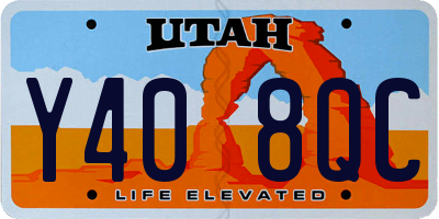 UT license plate Y408QC