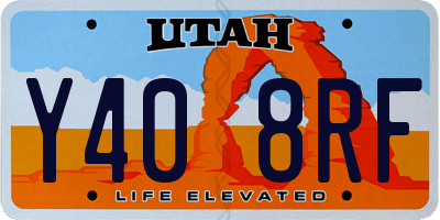 UT license plate Y408RF