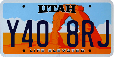 UT license plate Y408RJ