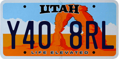 UT license plate Y408RL