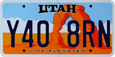 UT license plate Y408RN