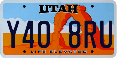 UT license plate Y408RU