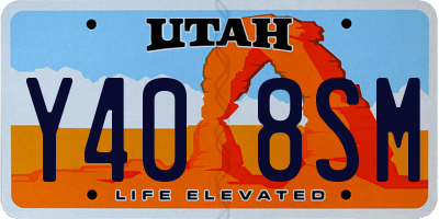 UT license plate Y408SM