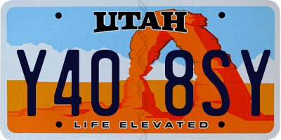 UT license plate Y408SY