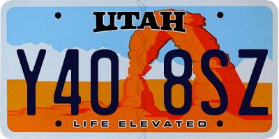 UT license plate Y408SZ