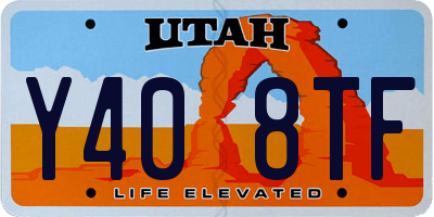 UT license plate Y408TF
