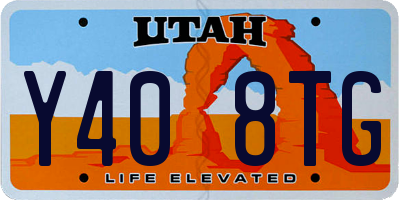 UT license plate Y408TG