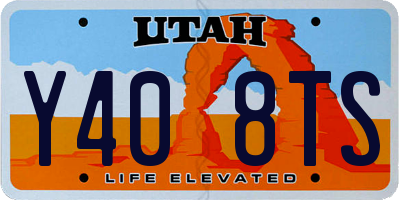 UT license plate Y408TS