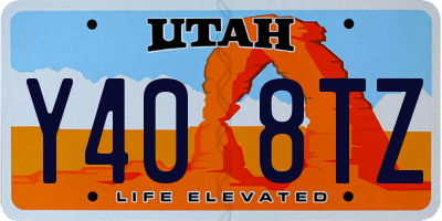 UT license plate Y408TZ