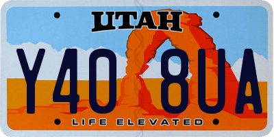 UT license plate Y408UA