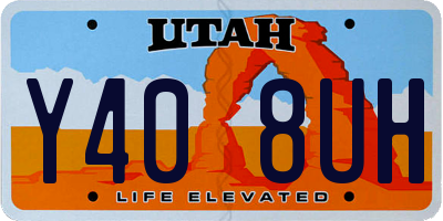 UT license plate Y408UH