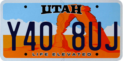 UT license plate Y408UJ