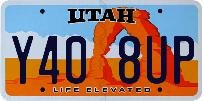 UT license plate Y408UP
