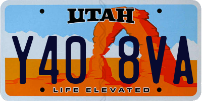 UT license plate Y408VA