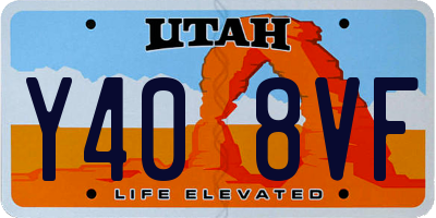 UT license plate Y408VF