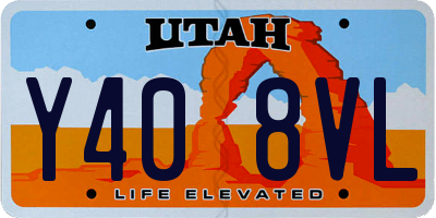 UT license plate Y408VL