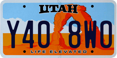 UT license plate Y408WO