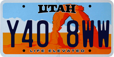 UT license plate Y408WW