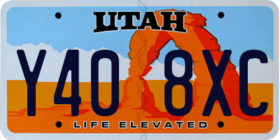 UT license plate Y408XC