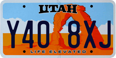 UT license plate Y408XJ