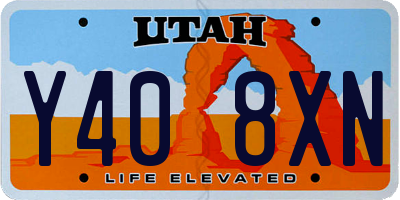 UT license plate Y408XN