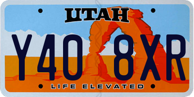 UT license plate Y408XR