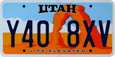 UT license plate Y408XV