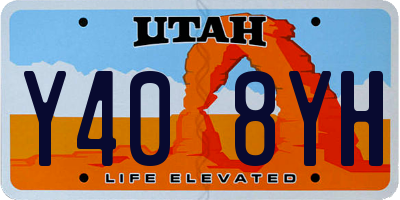 UT license plate Y408YH