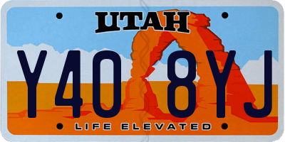 UT license plate Y408YJ