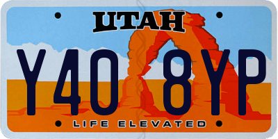 UT license plate Y408YP