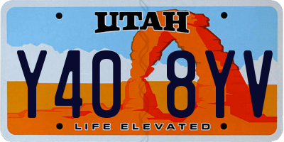 UT license plate Y408YV