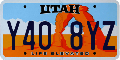 UT license plate Y408YZ