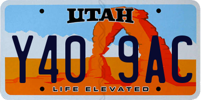 UT license plate Y409AC