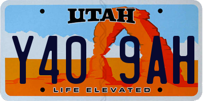 UT license plate Y409AH