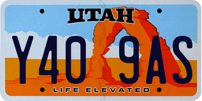 UT license plate Y409AS