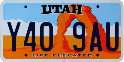 UT license plate Y409AU