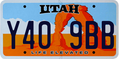 UT license plate Y409BB