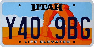 UT license plate Y409BG
