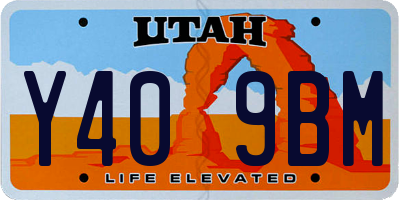 UT license plate Y409BM