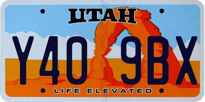UT license plate Y409BX