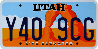 UT license plate Y409CG