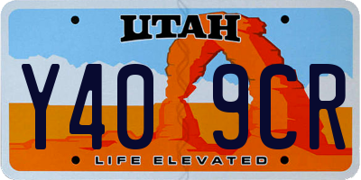 UT license plate Y409CR