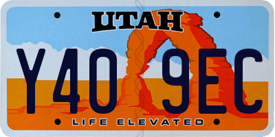 UT license plate Y409EC